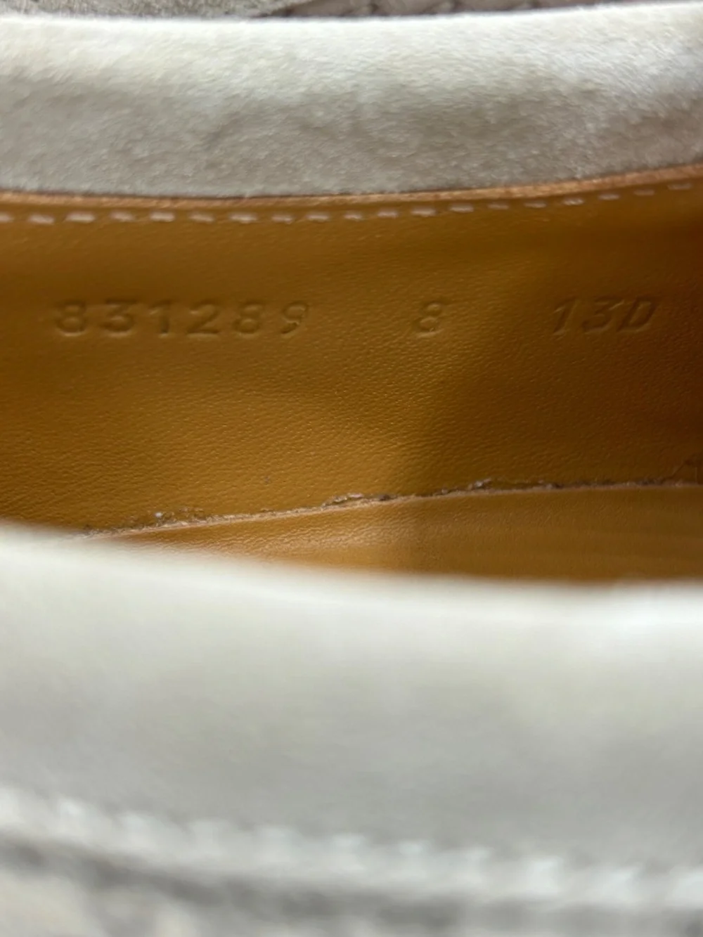 Men’s Gucci Suede GG Monogram Web Penny Loafer. Size 8.(fits 9). Made in Italy.